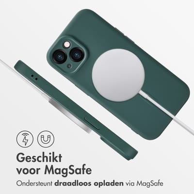 imoshion Hoesje - Geschikt voor Apple iPhone 15 - Color Backcover geschikt voor MagSafe - Donkergroen