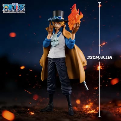 1 pièce Figurine Officielle One Piece Sabo Design Héritage de Flamme Ornement Anime et Objet de Collection Essentiel pour les Cadeaux de Fête blue