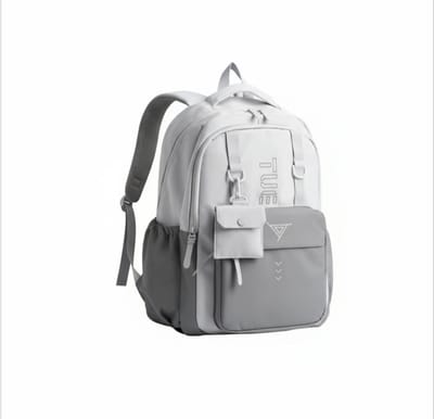 TK-S Rugzak, Lichtgrijs en Ruim, 30 Liter, 17,3 inch laptop, drankflesvak. (50x30x20cm)