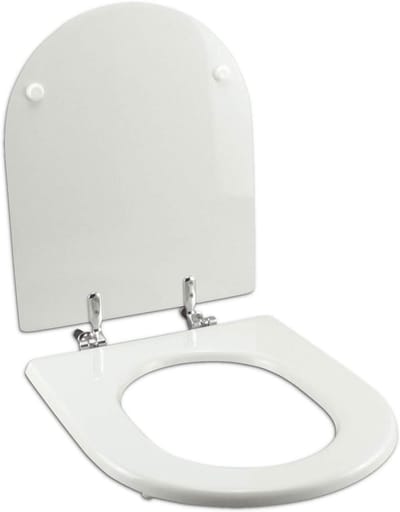 Toiletbril - WC bril - Badkamer Renovatie - Hout met polyestercoating - 42x35 cm - Wit