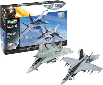 Revell Modelbouwpakket Militaire voertuigen - 05677 Top Gun Movies - Gift Set Plastic - 1:72 - Modelbouw
