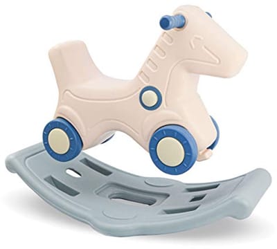 2-in-1 Hobbelpaard en Voertuig voor Kinderen - Veilig en Stevig Hobbeldier vanaf 1 Jaar