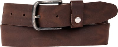 Petrol Industries Riem Heren - Broekriem - Verstelbaar - Leer - Bruin - 85 cm - S