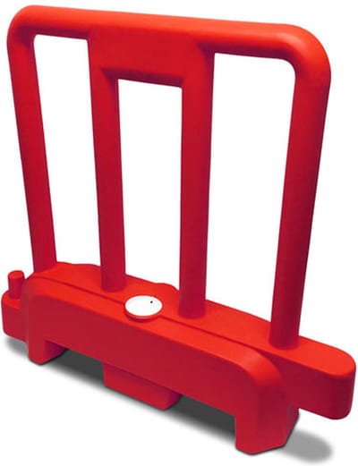 Kunststof vulbaar afzethek barriere Rood 112 x 100 cm | Afzetting - Afzetten - tijdelijke Vangrail | Verkeer - Veiligheid | De Veiligheids-winkel