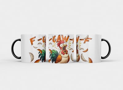 Fun design - F-CAW-F - zwart - Mok Met Humor - Kantoor Mok