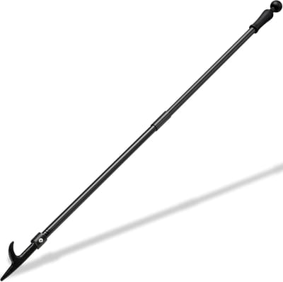Vuurkorfpoker - Kampvuur Tool - Open Haard Onderhoud - Extra Lange Steel - 31 Inch - Zwart