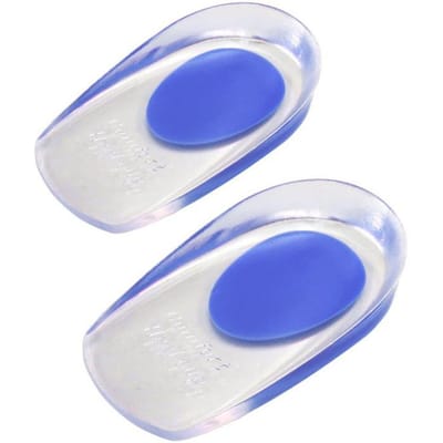 Siliconen Hielkussentjes Plantaire Fasciitis Man Hielspoor Siliconen Gel Hielcups Hielpijn Hiel Voor Schoenen Voet Siliconen Voetkussentje s blauw