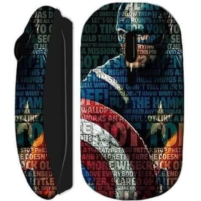 Captain Super America Comics zwarte draadloze muis