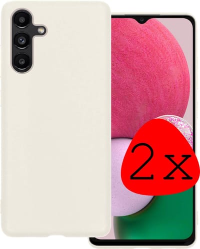 Hoesje 2 Stuks - Geschikt voor Samsung Galaxy A13 5G - Sterk & Shockproof - Case Siliconen - Back Cover - Telefoon Hoes - Wit