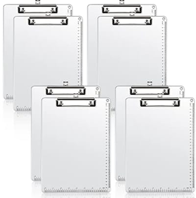 Metalen klembord set van 8 - Heavy Duty A4 documenthouders met laag profiel clip voor kantoor en school