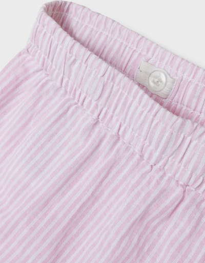 Name it zomer broek meisjes - roze - NknJela - wide leg fit