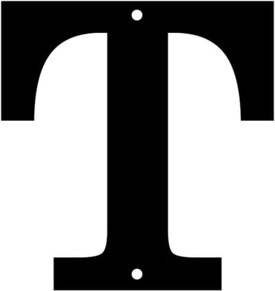 Huisnummer Letter - Adresbordje Naam - Huis Herkenning - Roestvrij Staal - 127 mm Hoog - Zwart