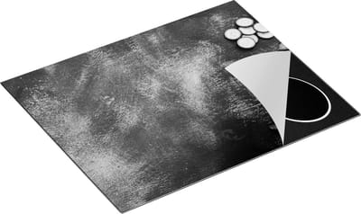 Chefcare Inductie Beschermer Komkommers op Zwart Witte Marmer - Zwart Wit - 65x50 cm - Afdekplaat Inductie - Kookplaat Beschermer - Inductie Mat