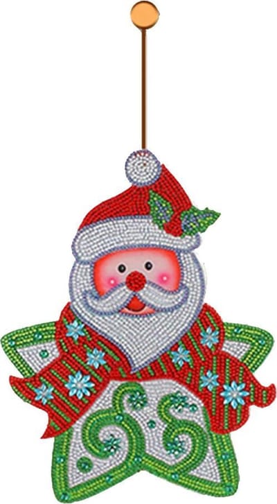 Diamond Painting Hangend Ornament Kerstman 30x24cm
