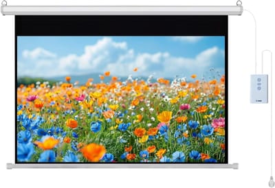Gemotoriseerd projectiescherm - Elektrisch scherm Automatisch scherm - Thuisbioscoop - Stille motor - 60 inch - Wit