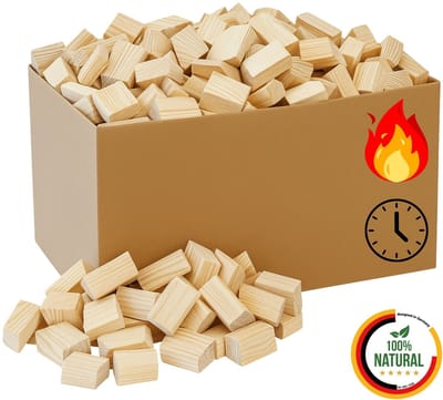 Floranica Geperst Hout 20kg, Ecologische Briketten voor BBQ en Verwarming