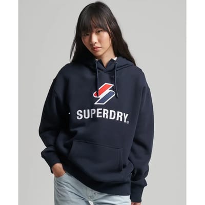 Damescapuchon met oversized applicatie Superdry Code Stacked