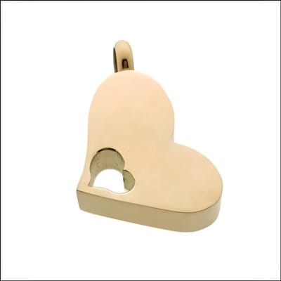 Aramat Jewels | Gedenkhangers | Stalen Rosékleurige Crematiehanger Hart – Gedenksieraad Zonder Ketting | | | |20mm | Staal | Volwassenen | Verkleurd niet