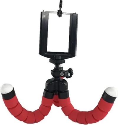 Finnacle - Statief - Selfiestandaard - Telefoonstatief - Tripod - Rood - 3 poten - Universeel