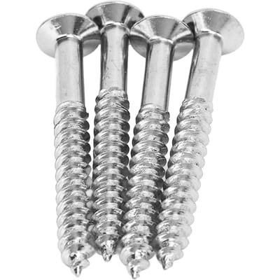 4 Stuks Halsplaat Montage Schroeven Hoge Sterkte Zilver Metaal Gitaar Vervangingsschroef