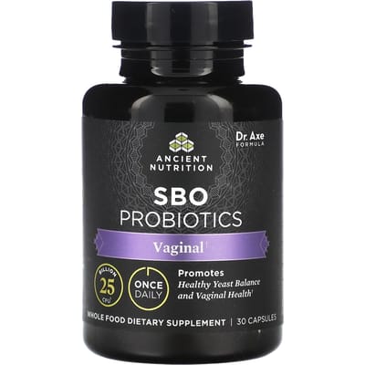 Ancient Nutrition, SBO Probiotic, Vaginal, 25 Billion CFU, 30 Capsules
