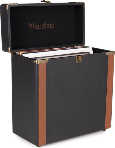 Audizio RC37 Luxe Vinyl Platenkoffer voor 30 tot 35 platen - Zwart