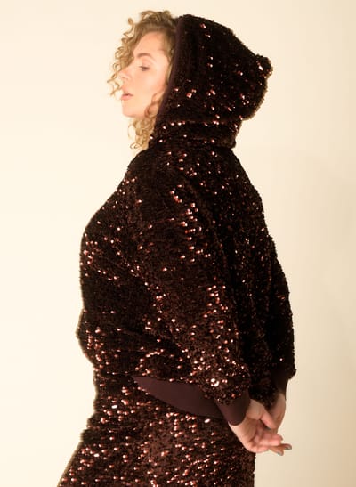 YEST CURVE Hiltrud Sweatshirts - Copper Brown - maat 2(50)