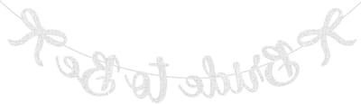 Decoratie Slinger - Feest Banner - Bruiloft Vieren - Fonkelende Letters - 27x17 Centimeter - Zilver