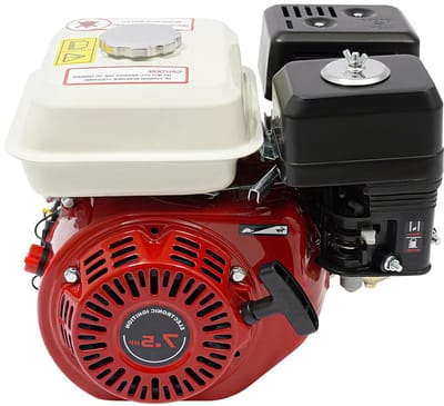 Benzinemotor met 7,5 pk vermogen, 4-takt verbrandingsmotor, 212 cc cilinderinhoud, luchtgekoelde industriële motor, 3000 W, robuust aggregaat voor bouwmachines en apparaten