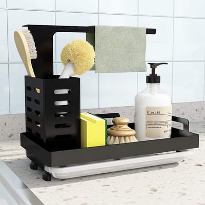 Unyqoos ® Gootsteenorganizer voor Keuken en Badkamer met Multifunctioneel Ontwerp en Roestvrij Staal