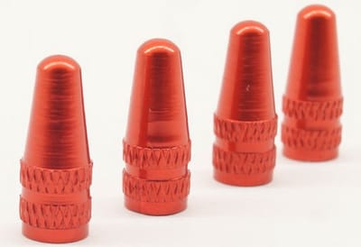 Frans of Presta ventiel - Rood aluminium ventieldoppen