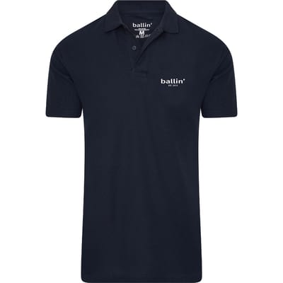 Ballin Est. 2013 - Heren Polo SS Basic Polo - Blauw - Maat XXL