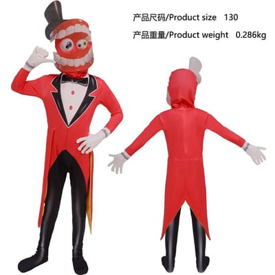 Pomni Cosplay Kostuum Clown Uniform Anime The Amazing Digital Circus Rollenspel Halloween Carnavalsfeest Verkleedkostuum Dames 130&Amaze Digital Circus red