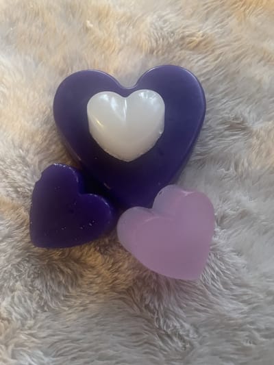 Valentijns Zeepharten Zakje met 3 stuks 115 gram Puur Natuur!! van OmAnne Inclusief verzending Op = OP!!
