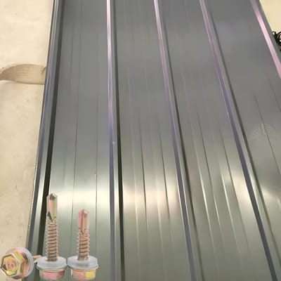 Dakpanelen - Golfplaten staal - Schuur Garage - Corrosiebestendig - 100 x 90 cm - Grijs