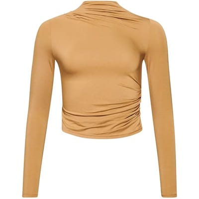 Superdry - Top met lange mouwen, ruches en hoge hals - Dames