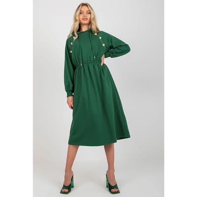 Urban Cozy Sweat Dress - Green / One Size
