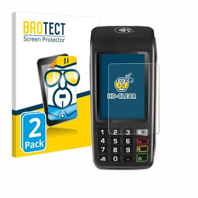 BROTECT - Screenprotector voor ingenico Move/5000 - Folie Beschermfolie transparant 2 Stuks