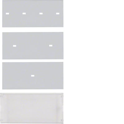 Hager Berker Helder Transparant Glas Etikettenveld Met Afdekplaat B.7 - 75960009 [2 stuks]