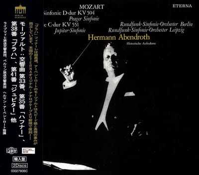 Rundfunk-Sinfonieorchester Leipzig, Rundfunk-Sinfonieorchester Berlin, Gewandhausorchester Leipzig, Hermann Abendroth - Wolfgang Amadeus Mozart: Symphonien Nr.33,35,38,41 (2 CD)
