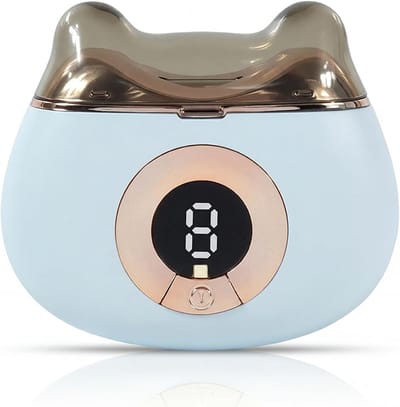 Elektrische Nagelknipper Compact Automatisch - Blauw met 3 Snelheden en LED Licht - Nagelverzorger voor Handen en Voeten - Geschikt voor Kinderen Volwassenen en Ouderen