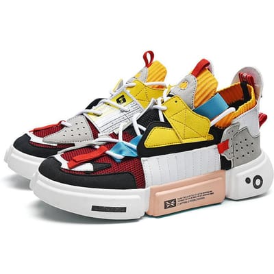 Sneakers Heren Mesh Ademend Hardlopen Sportschoenen Unisex Licht Zacht Dikke Zool Gat Koppelschoenen Atletische Sneakers Damesschoenen 42 yellow