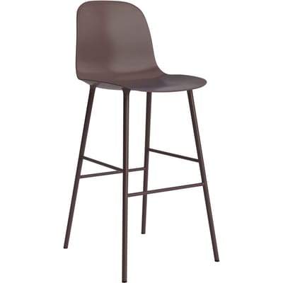 Normann Copenhagen Form Barstoel staal - NormannCopenhagenFormBrown - 75 cm