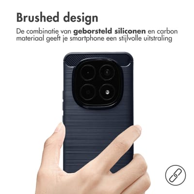 imoshion Hoesje - Geschikt voor Xiaomi Redmi Note 15 Pro (4G) - Brushed Backcover - Donkerblauw