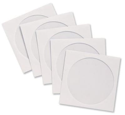 Dailygoods- Disc Sleeve Hoogwaardige Enveloppen - CD/DVD/Blu-ray Hoes - 10 Stuks - Wit met Transparant Venster - Bescherming tegen Stof en Krassen - 128 mm x 125 mm