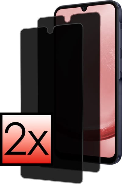 Screenprotector - 2 Stuks - Geschikt voor Samsung Galaxy A25 - Privacy Filter - Beschermglas - Gehard Glas - Tempered Glass - Screen Protector - Anti Spy - Full Display Cover