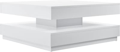 Salontafel Napels met draaibaar tafelblad wit