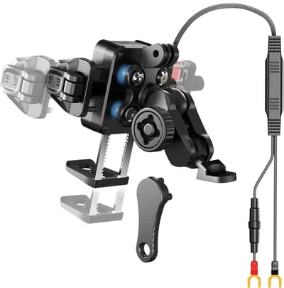 Phreeze PMH15 - Motor Telefoonhouder - Met Oplader 12V USB & Draadloos - Anti Vibration - Motorhouder Telefoon - Motor Mount - 100% Veilig