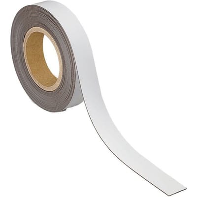 MAUL Magneetband - wit - metaal - beschrijfbaar - 1 stuk - 10 m x 30 mm x 1 mm