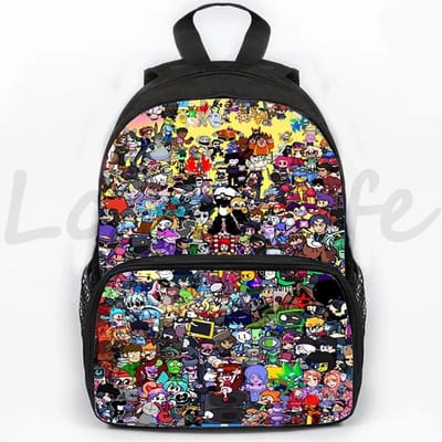 Fnf Game Friday Night Funkin Rugzak voor Jongens Meisjes 3D Anime Schoolrugzakken Kinderen Boekentas 16 Inch Reizen Mochila Rugzakken
